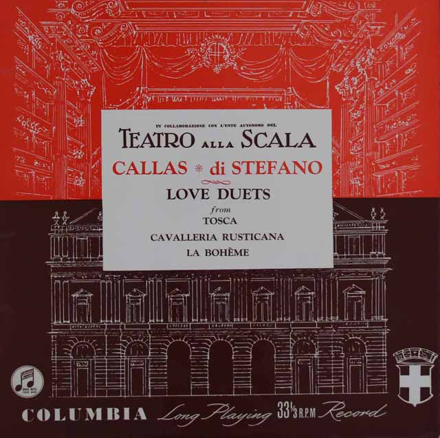 カラス&ディ・ステファーノのオペラアリア集　英Columbia　3123　LP レコード