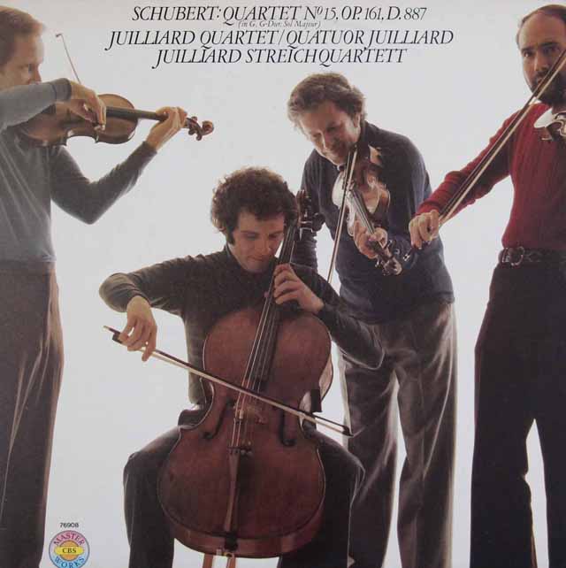 ジュリアード四重奏団のシューベルト/弦楽四重奏曲第15番　独CBS　3123　LP レコード