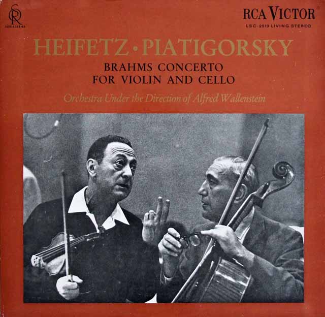 ハイフェッツ、ピアティゴスルキーのブラームス/二重協奏曲　独RCA　3494　LP レコード