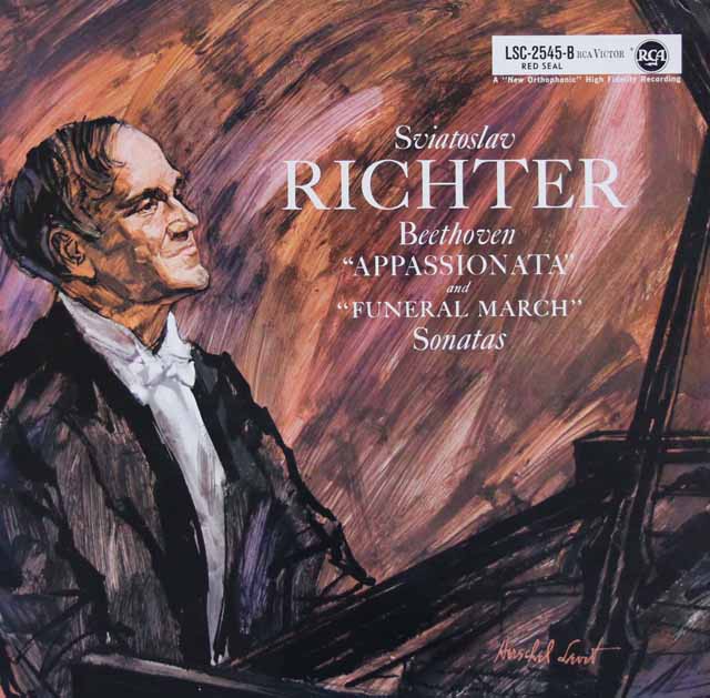 【独最初期盤】リヒテルのベートーヴェン/ピアノソナタ「熱情」&「葬送」　独RCA　3123　LP レコード