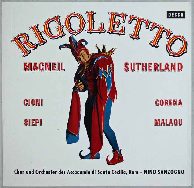 サザーランド・サンツォーニョらのヴェルディ/「リゴレット」全曲　独DECCA　3744　LP レコード