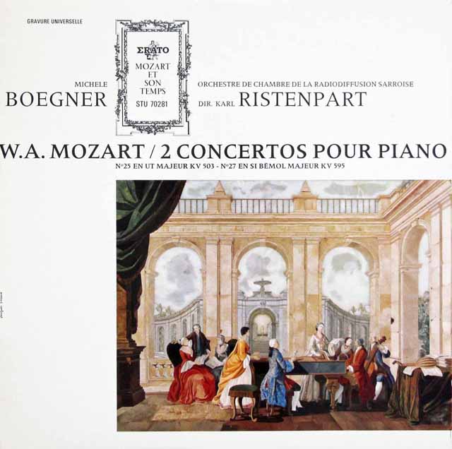 ベグネール&リステンパルトのモーツァルト/ピアノ協奏曲第25&27番　仏ERATO　3123　LP レコード