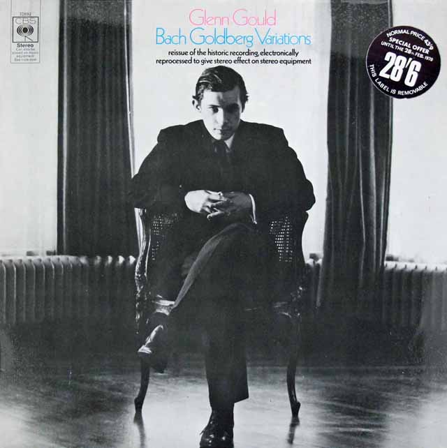 グールドのバッハ/ゴルトベルク変奏曲　英CBS　3124　LP レコード