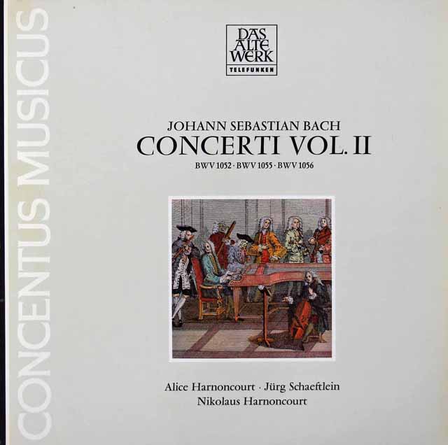 アーノンクール夫妻とシェフトラインのバッハ/協奏曲集　独TELEFUNKEN　3744　LP レコード