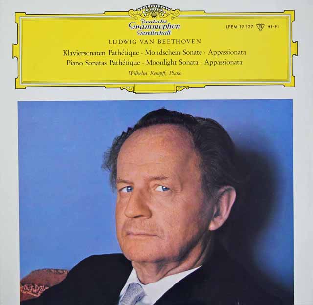 ケンプのベートーヴェン/ピアノソナタ「月光」、「悲愴」、「熱情」　独DGG　3125　LP レコード
