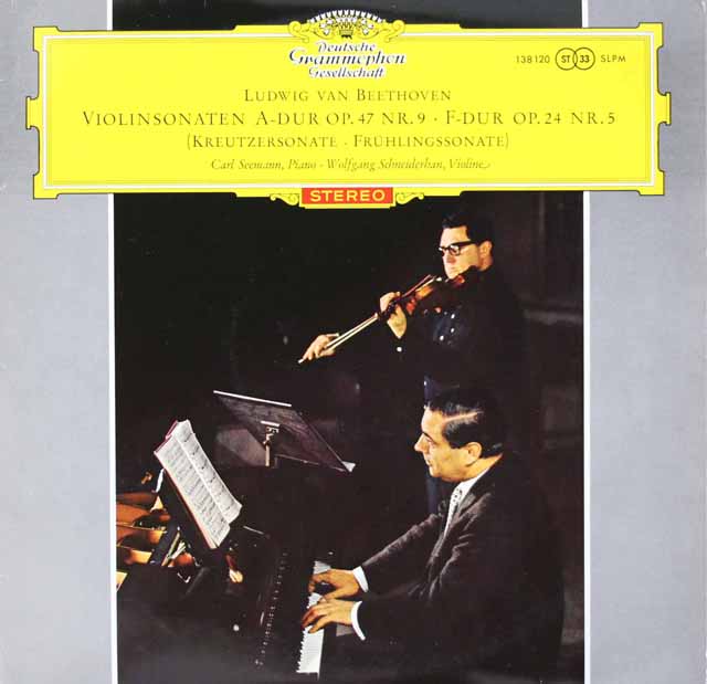 【赤ステレオ、オリジナル盤】シュナイダーハン&ゼーマンのベートーヴェン/ヴァイオリンソナタ全集　独DGG　3125　LP レコード