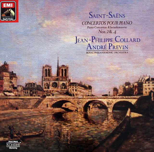 コラール、プレヴィンのサン=サーンス/ピアノ協奏曲第2、4番　独EMI　3440　LP レコード