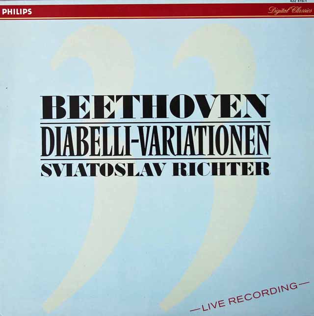 リヒテルのベートーヴェン/ディアベリ変奏曲　蘭PHILIPS　3440　LP レコード