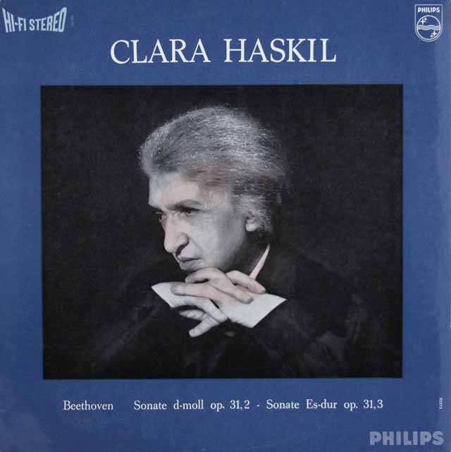 ハスキルのベートーヴェン/ピアノソナタ第17番「テンペスト」&第18番　蘭PHILIPS　3127　LP レコード