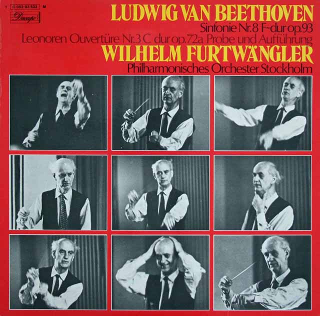 フルトヴェングラーのベートーヴェン/交響曲第8番ほか　独Dacapo　3441　LP レコード