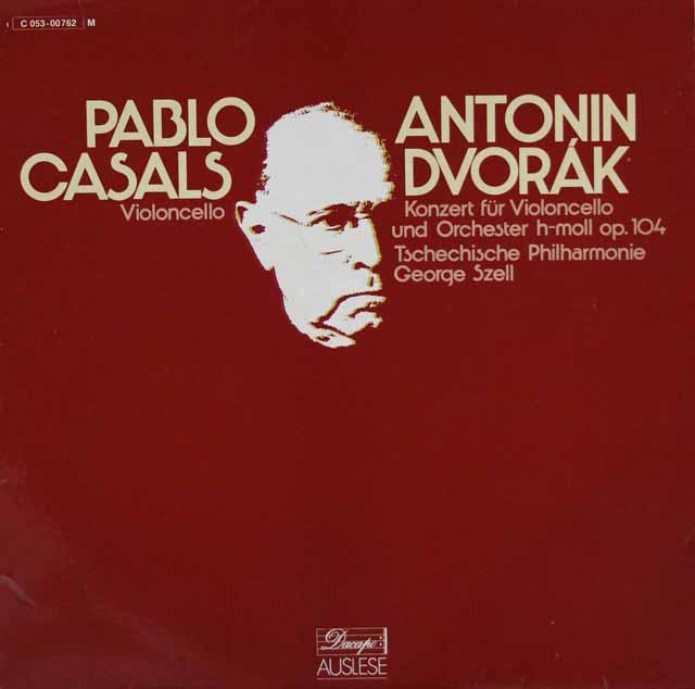 カザルス、セルのドヴォルザーク/チェロ協奏曲　独Dacapo　3441　LP レコード