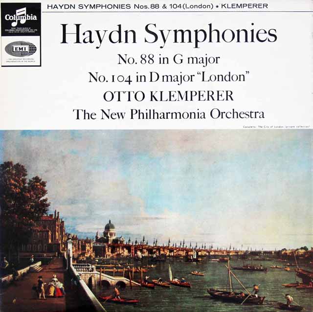 クレンペラーのハイドン/交響曲第88&104番「ロンドン」　英Columbia　3127　LP レコード