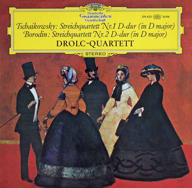 ドロルツ四重奏団のチャイコフスキー&ボロディン/弦楽四重奏曲集 　独DGG　3127　LP レコード