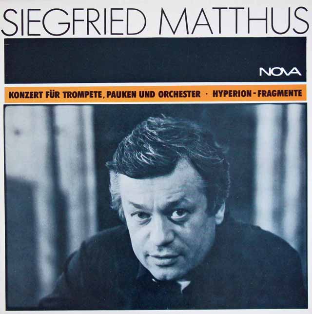 ケーゲルらのマトゥス/トランペット、ティンパニと管弦楽のための協奏曲ほか　独NOVA　3441　LP レコード