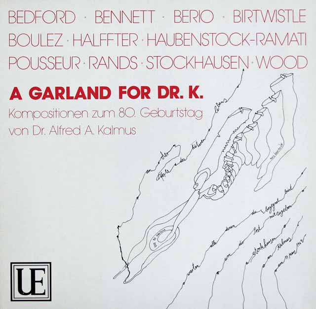 ゴミスらのブーレーズ、ベリオほか/Ｋ博士のためのガーランド　オーストリアUniversal Edition　3441　LP レコード