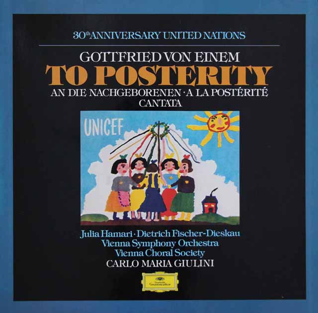 ジュリーニのアイネム/カンタータ「あとから生まれる人々に」 　 独DGG　3128　LP レコード