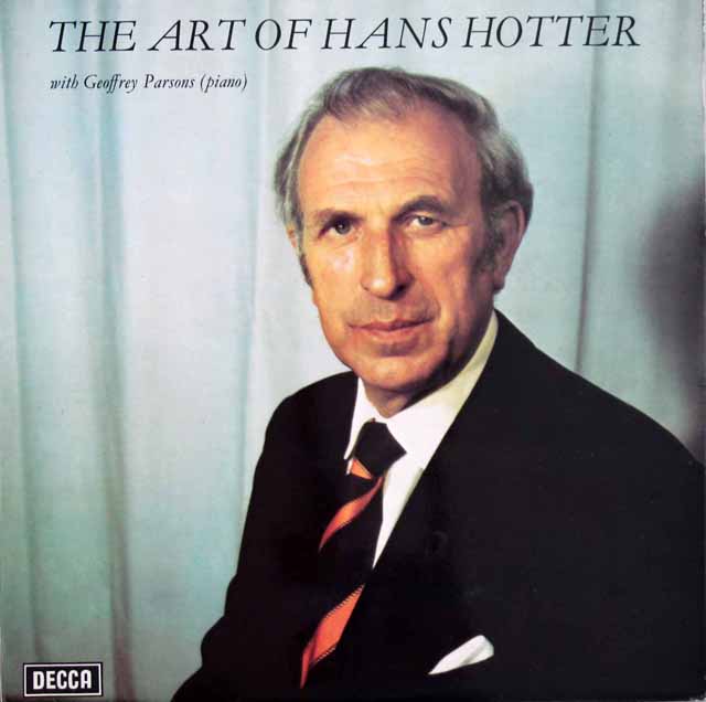 【オリジナル盤】　ホッターのヴォルフ、シューベルト/歌曲集　英DECCA　3442　LP レコード