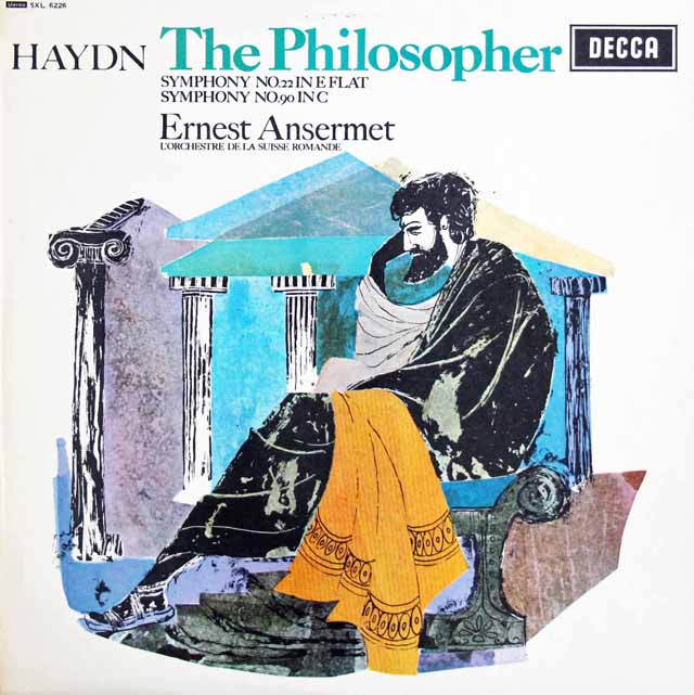 【オリジナル盤】　アンセルメのハイドン/交響曲第22番「哲学者」ほか　英DECCA　3128　LP レコード