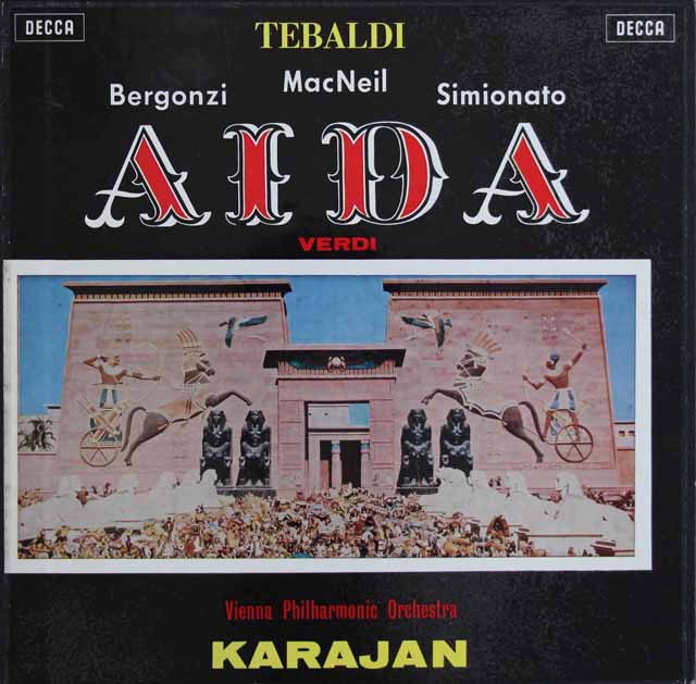 カラヤンのヴェルディ/「アイーダ」　英DECCA　3128　LP レコード