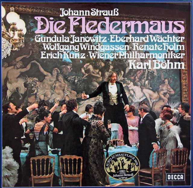 ベームのJ.シュトラウス2世/「こうもり」全曲　独DECCA　3129　LP レコード