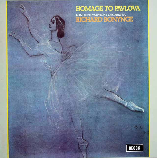 【オリジナル盤】　ボニングの「パブロワを讃えて」　英DECCA　3444　LP レコード