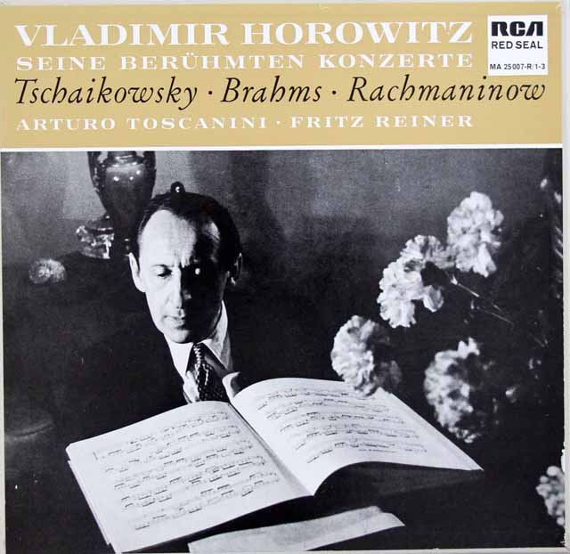 ホロヴィッツのピアノ協奏曲集（チャイコフスキー、ブラームス、ラフマニノフ）　独RCA　3129　LP レコード