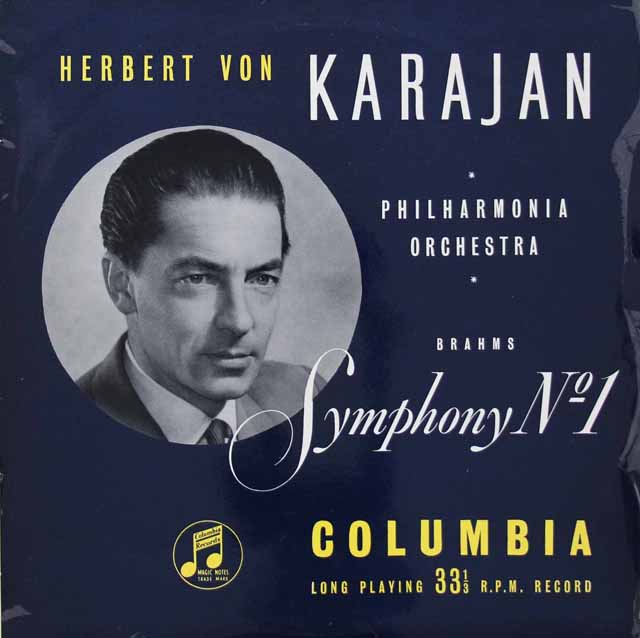 【オリジナル盤】カラヤンのブラームス/交響曲第1番　英Columbia　3130　LP レコード