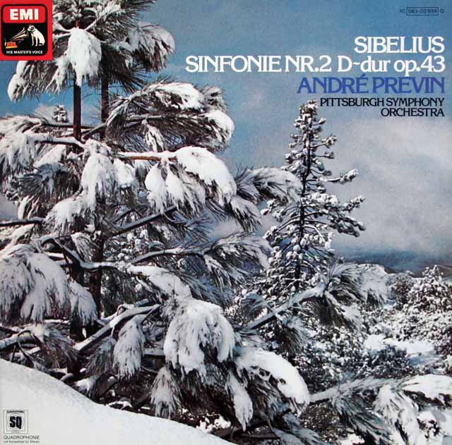 プレヴィンのシベリウス/交響曲第2番　独EMI　3745　LP レコード