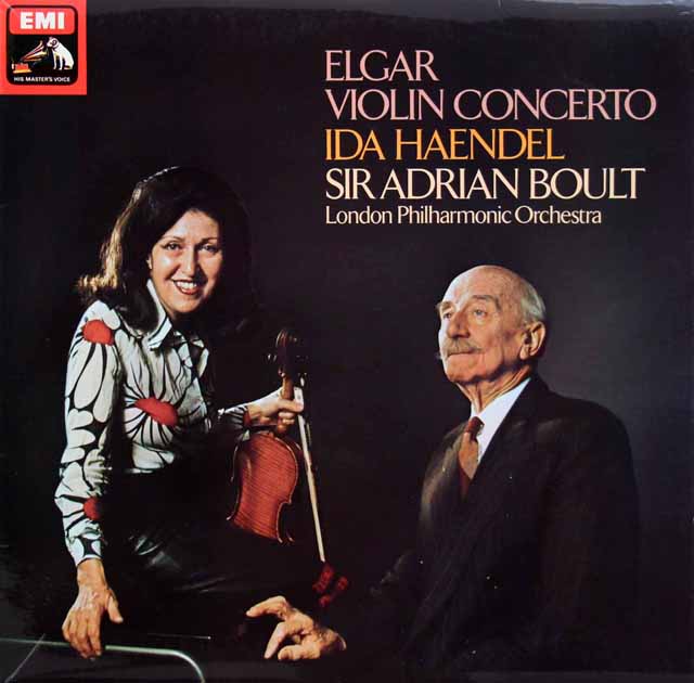 【オリジナル盤】イダ・ヘンデル&ボールトのエルガー/ヴァイオリン協奏曲  　英EMI　3130　LP レコード