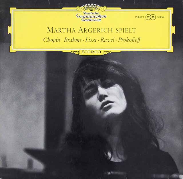 アルゲリッチのショパン、ブラームス、ラヴェル、リスト、プロコフィエフ（アルゲリッチ・デビュー！）　独DGG　3130　LP レコード