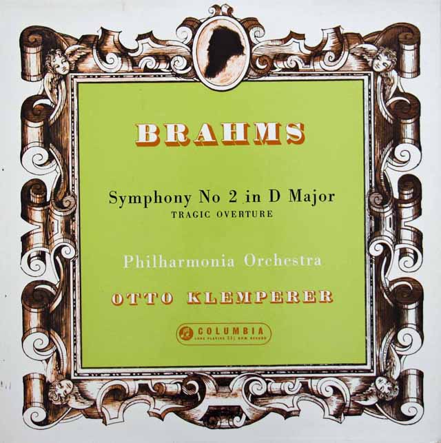 クレンペラーのブラームス/交響曲第2番　英COLUMBIA　3745　LP レコード