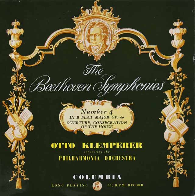 クレンペラーのベートーヴェン/交響曲第4番ほか　英Columbia　3131　LP レコード