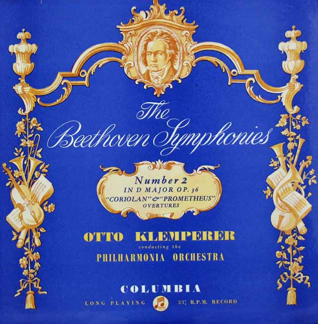 クレンペラーのベートーヴェン/交響曲第2番ほか　英Columbia　3745　LP レコード