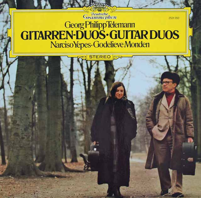 イエペス、モンダンのテレマン/ギター二重奏曲集　独DGG　3131　LP レコード