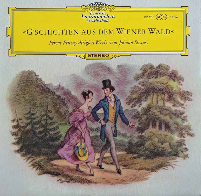 【独最初期盤】フリッチャイのJ.シュトラウス2世/ワルツ集　独DGG　3131　LP レコード