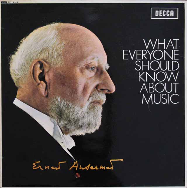 【オリジナル盤】アンセルメの「音楽について知るべきこと」　英DECCA　3131　LP レコード