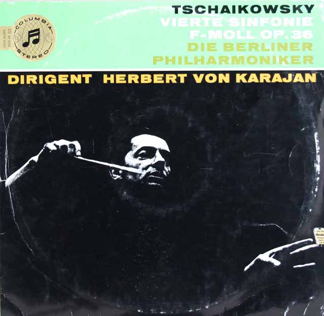 【独最初期盤】カラヤンのチャイコフスキー/交響曲第4番　独Columbia　3131　LP レコード