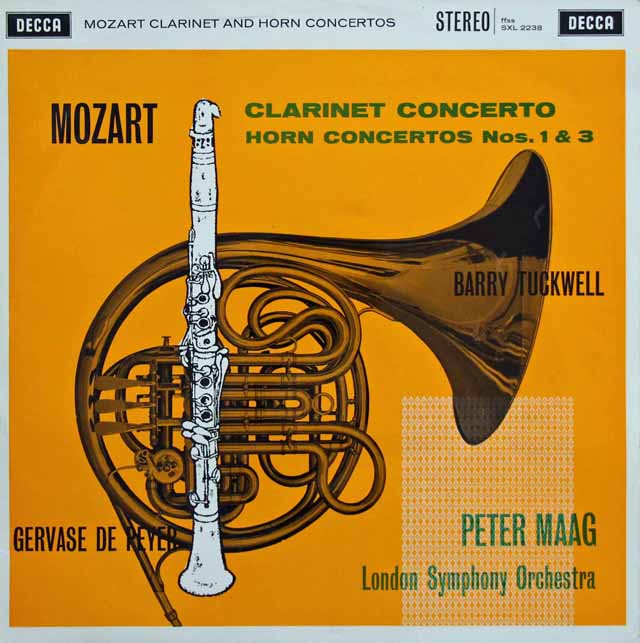 【オリジナル盤】　ドゥ・ペイエ、タックウェル&マークのモーツァルト/協奏曲集　英DECCA　3132　LP レコード