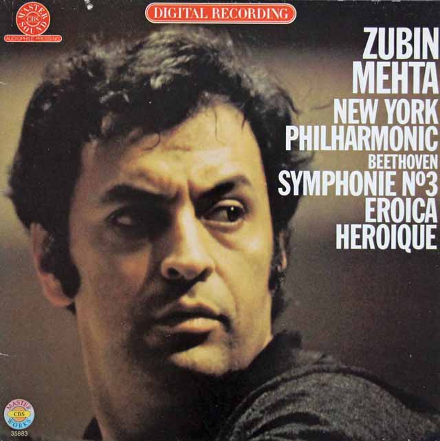 メータのベートーヴェン/交響曲第3番「英雄」　独CBS　3493　LP レコード