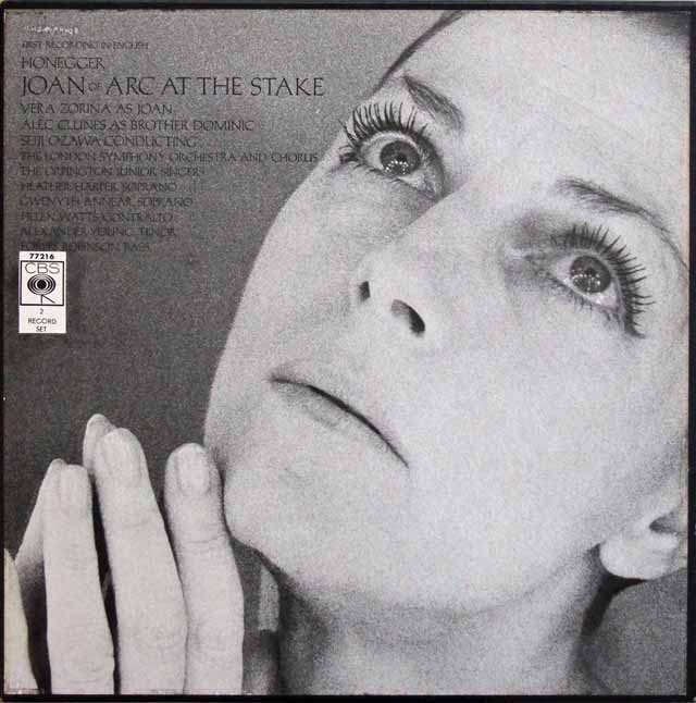 小澤のオネゲル/ 「火刑台上のジャンヌ・ダルク」　英CBS　3133　LP レコード