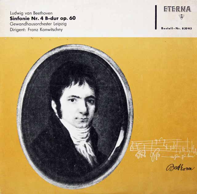 【モノラル】コンヴィチュニーのベートーヴェン/交響曲第４番　独ETERNA　3134　LPレコード