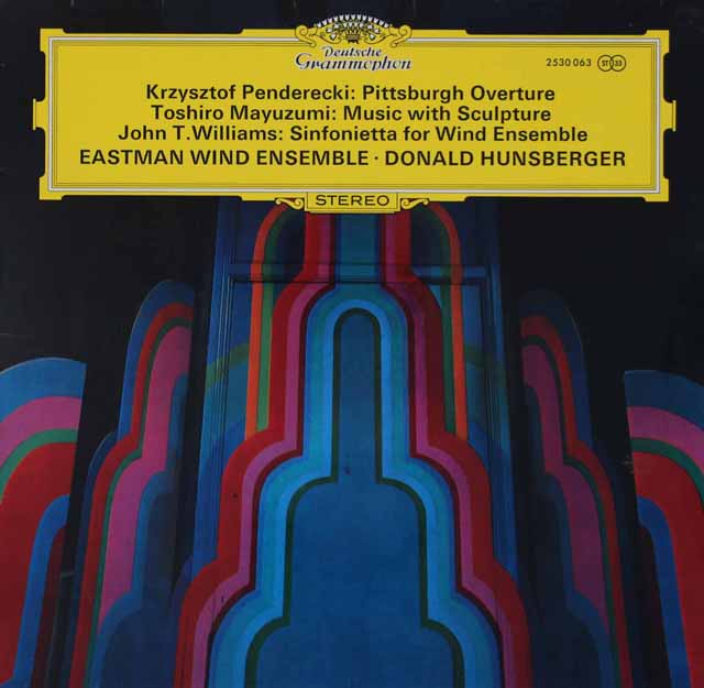 ハンスバーガーのペンデレツキ/ピッツバーグ序曲ほか　独DGG　3803　LP レコード