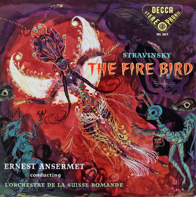 【オリジナル盤】アンセルメのストラヴィンスキー/「火の鳥」全曲　英DECCA　3134　LPレコード