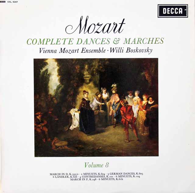 【オリジナル盤】ボスコフスキーのモーツァルト/舞曲と行進曲全集 Vol.8　英DECCA　3134　LP レコード