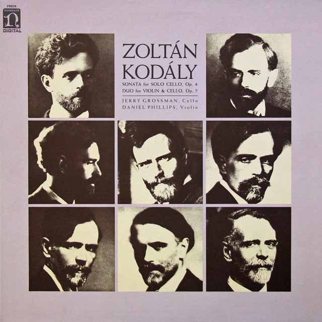 グロスマンのコダーイ/無伴奏チェロ・ソナタほか　米nonsuch　3134　LP レコード