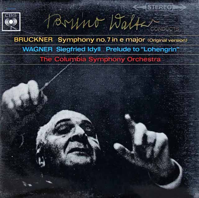 ワルターのブルックナー/交響曲第7番ほか　英CBS　3445　LP レコード