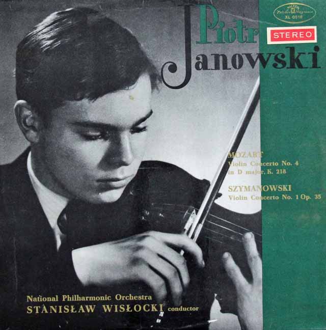 P.ヤノフスキ、ヴィスウォツキのモーツァルト、シマノフスキ/ヴァイオリン協奏曲集　ポーランドMuza　3501　LP レコード