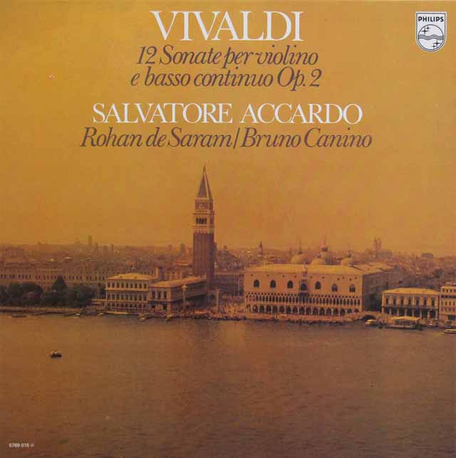 アッカルドのヴィヴァルディ/12曲のヴァイオリンソナタ集　蘭PHILIPS　3136　LP レコード