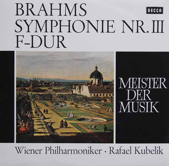 クーベリックのブラームス/交響曲第3番　独DECCA　3502　LP レコード