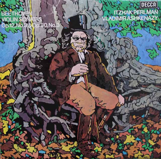 【オリジナル盤】　パールマン、アシュケナージのベートーヴェン/ヴァイオリンソナタ第3、8番　英DECCA　3137　LP レコード
